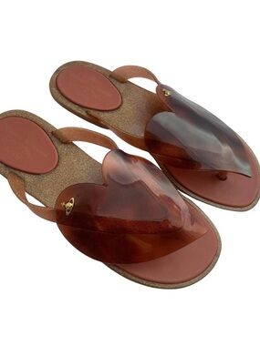 Vivienne Westwood X Melissa Brown Tortoiseshell Heart Jelly Sandals